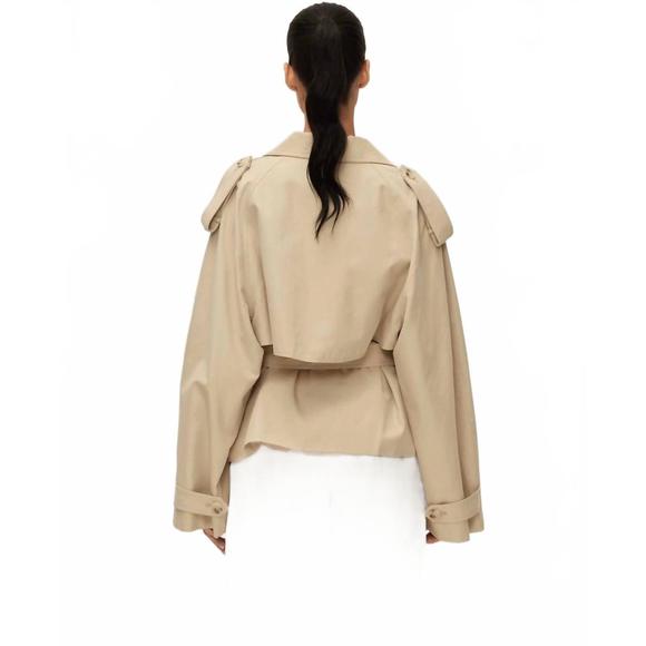 Elodie Light Tan Trench Coat - Picture 3 of 3